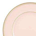 Set of 4 pink Plastic under plate 33cm.