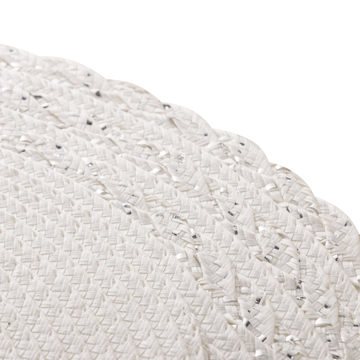 Set of 4 Placemats PP White 38cm.