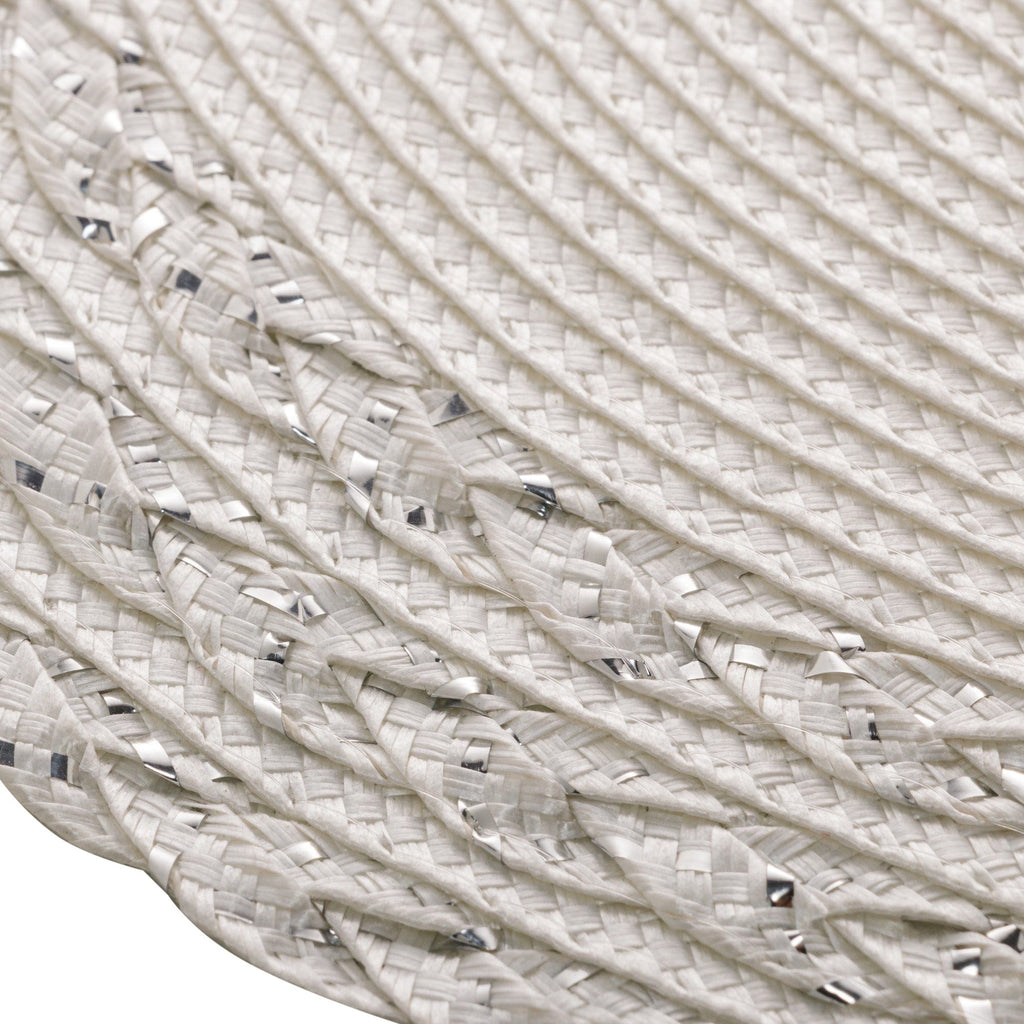 Set of 4 Placemats PP White 38cm.