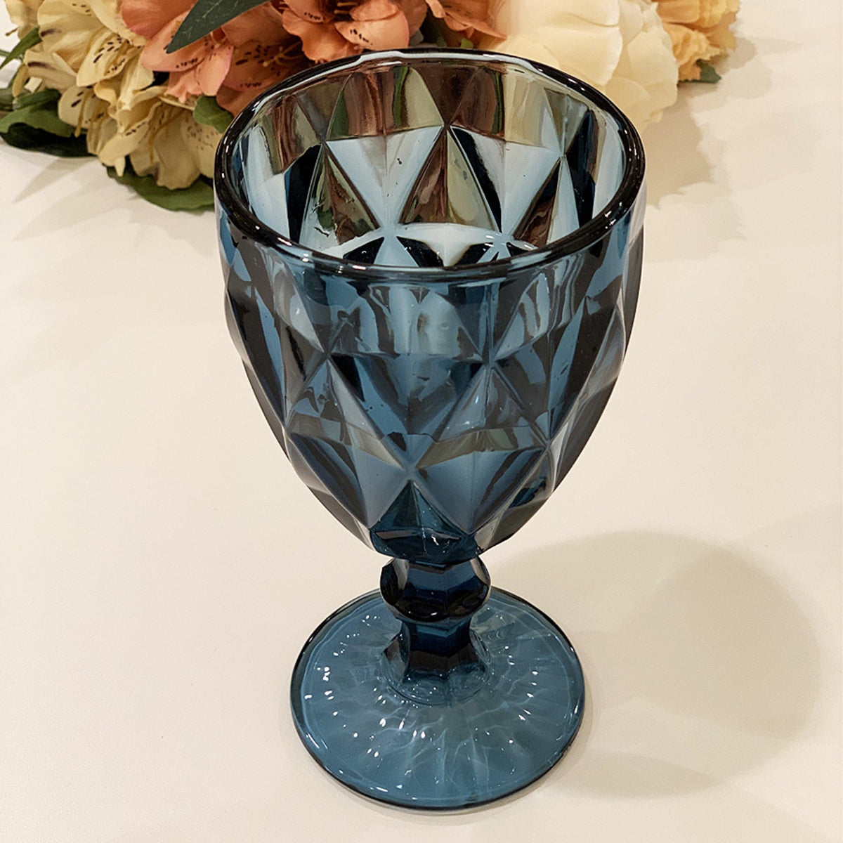 Blue diamond Set of 6 Glasses.