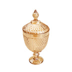 Crystal Amber Jar 15x32cm.
