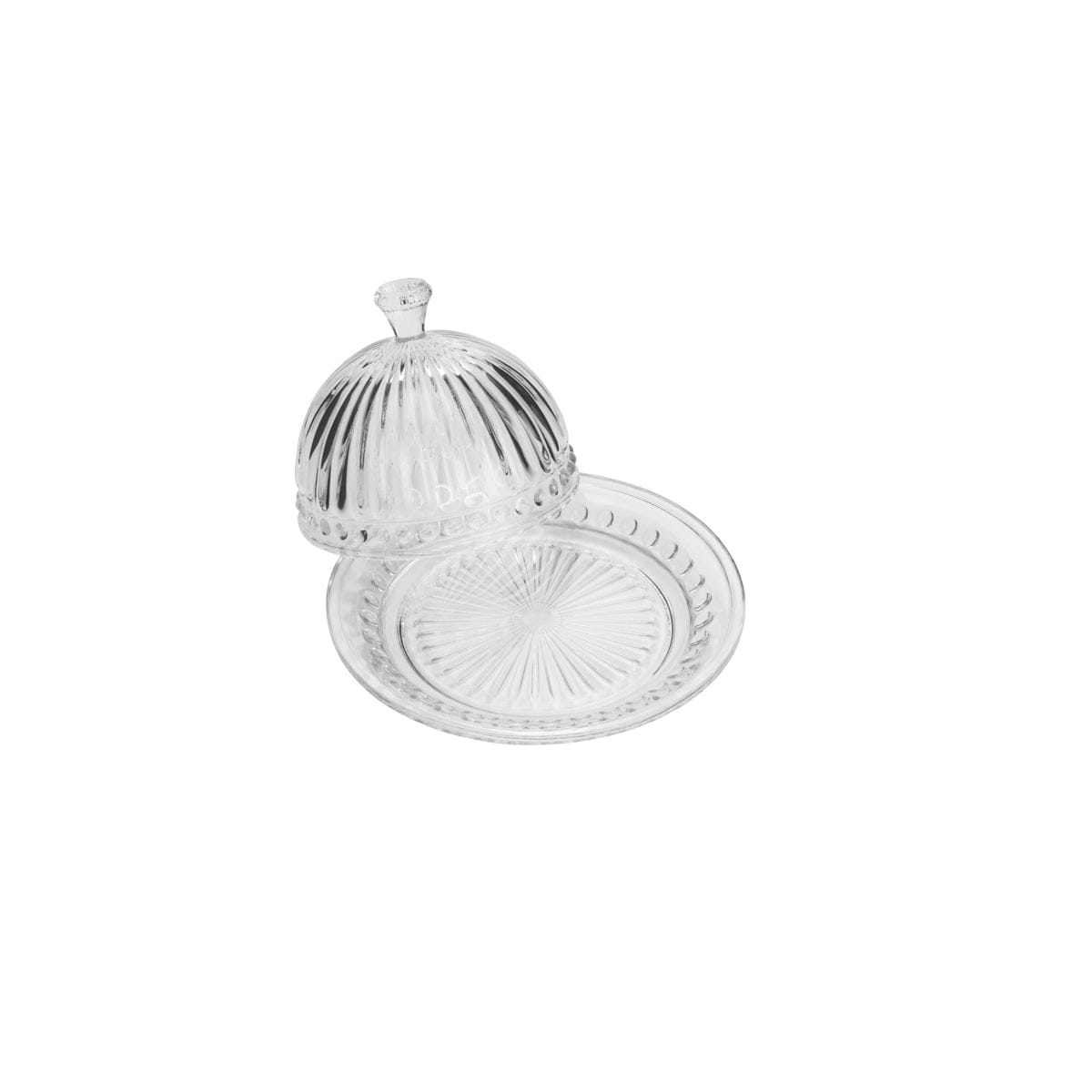 Empire Crystal Plate and Cover 20cm.