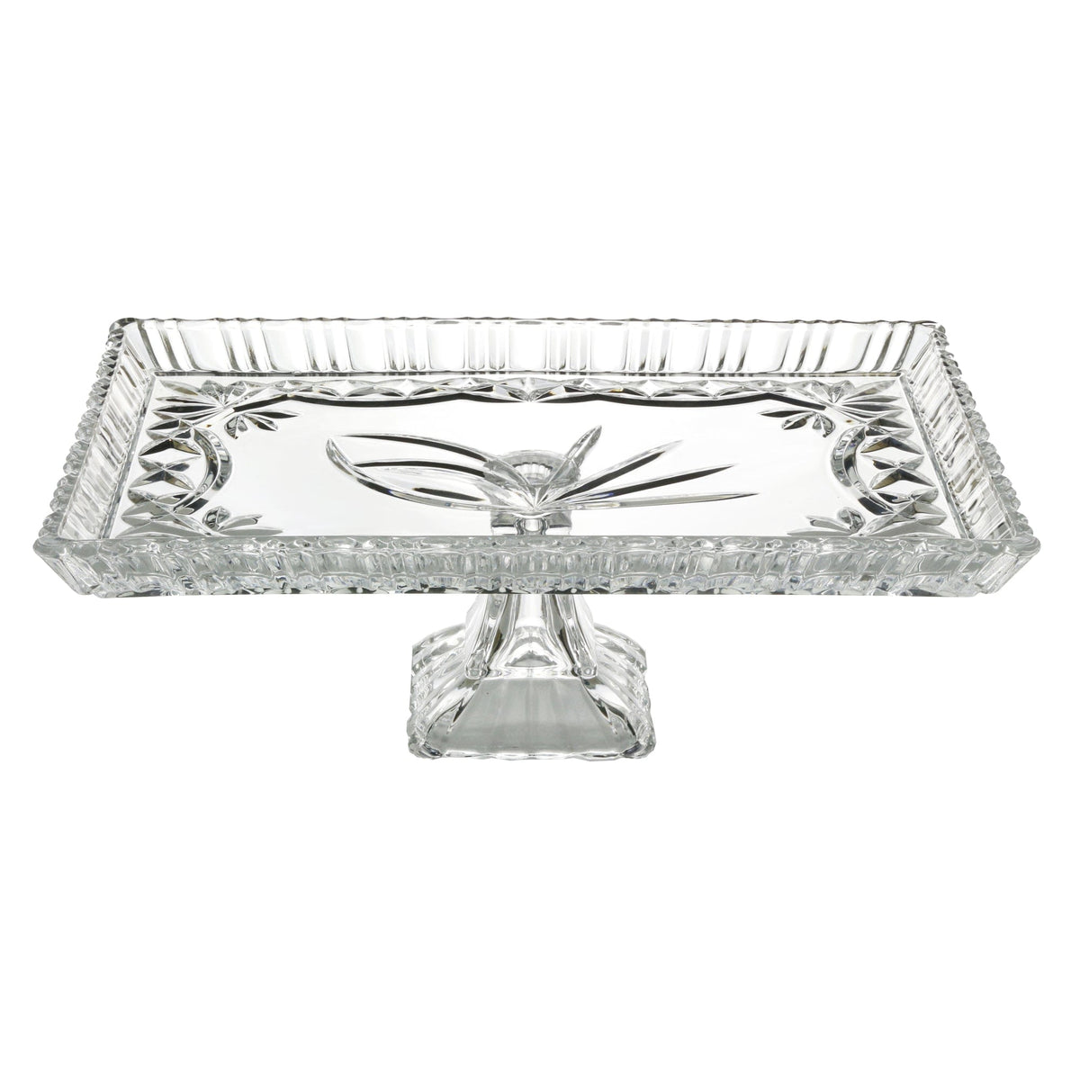 Janine Crystal Elevated Platter 29.5x19.5cm.