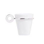 Venice Silver Plated and Porcelaine Coffee Cup and Saucer 70ml.
