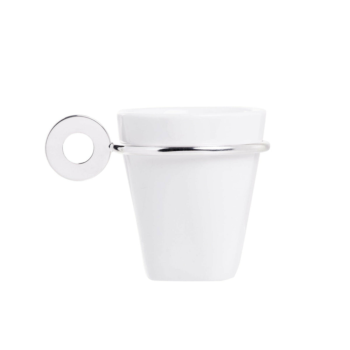 Venice Silver Plated and Porcelaine Coffee Cup and Saucer 70ml.
