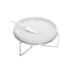 Silver Plated Serving Chafing Dish with Knife 27x14cm.