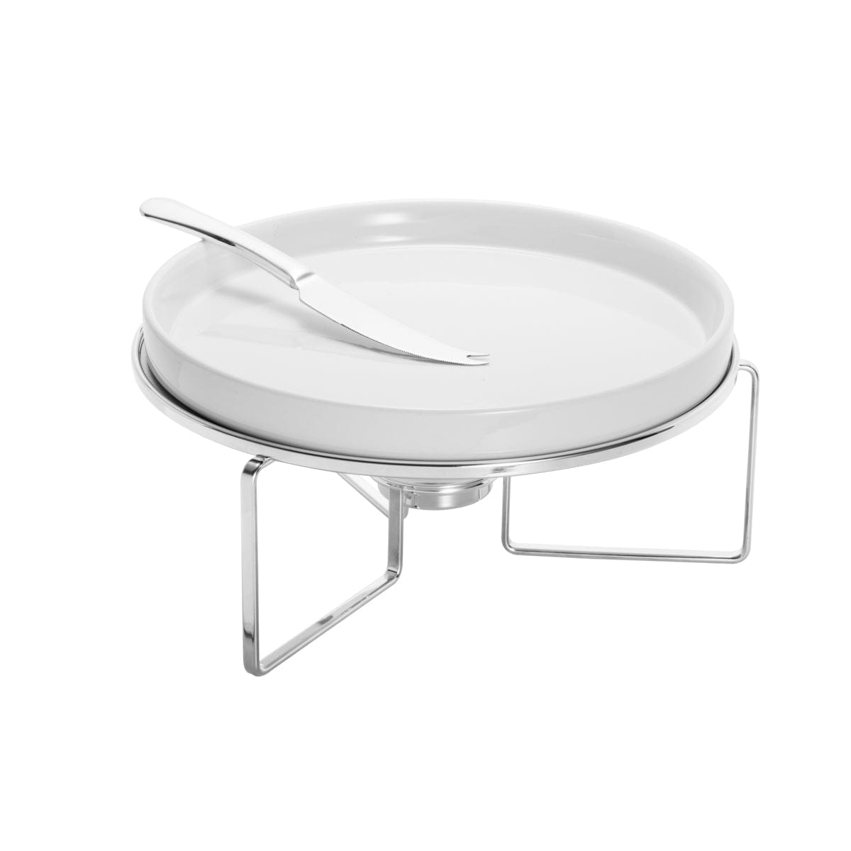 Silver Plated Serving Chafing Dish with Knife 27x14cm.