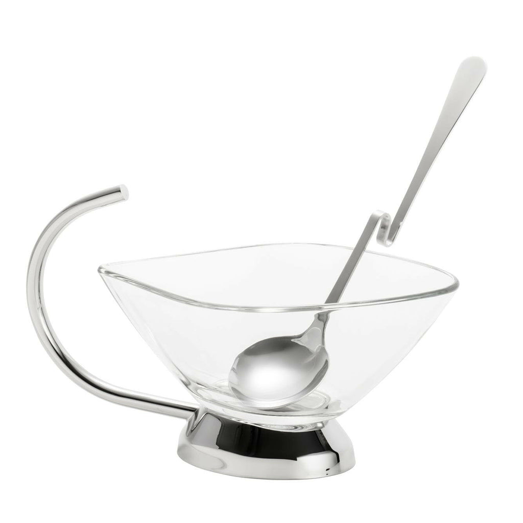Caribbean Stainless Steel Gravy Boat with Spoon 450ml.