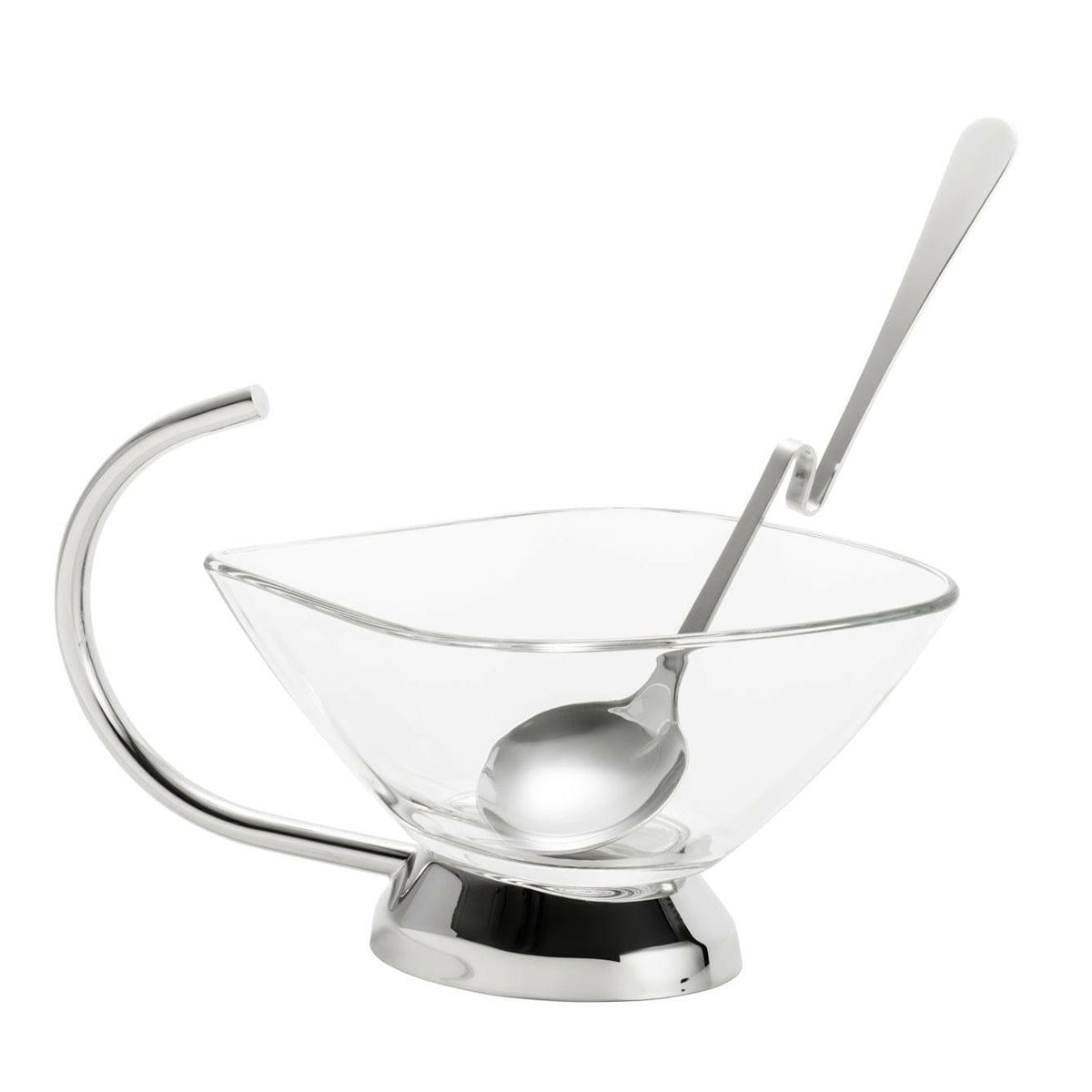Caribbean Stainless Steel Gravy Boat with Spoon 450ml.
