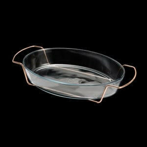 Rose Chrome Serving/Bakeware Dish  36x23cm.
