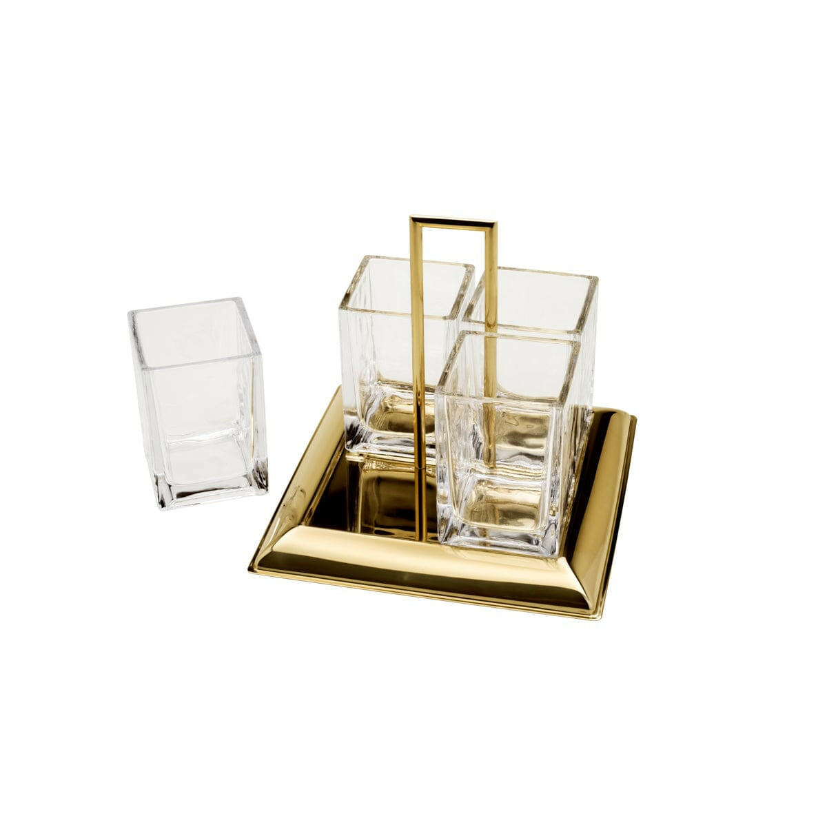 Torcello Golden Steel Cutlery Holder 24X22cm.