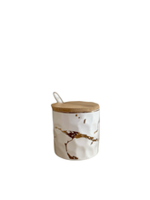 Load image into Gallery viewer, White Porcelaine Canister Set With Gold Design
